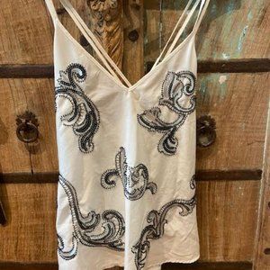 Sequin Strappy Back Express Tank Top